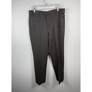 NWT Brooks Brothers Wool Pleated Dress Pants 36x32 Brown Madison Fit